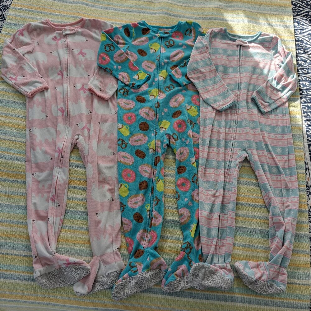 Cozy Kids Pajamas Set - Pink, Blue, and Pink Stripes